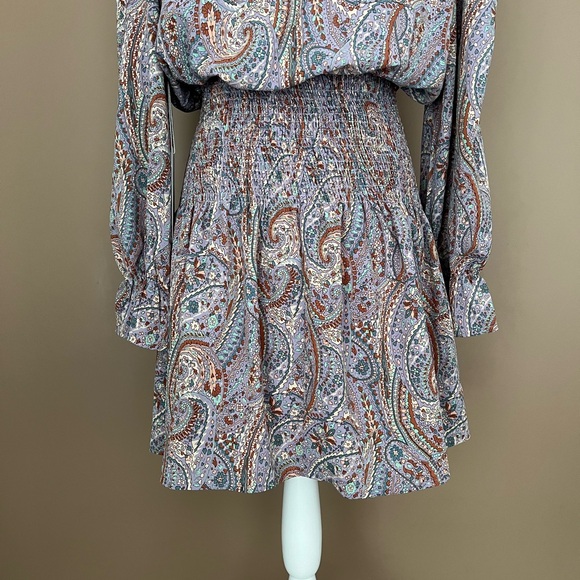 {Bishop + Young} Marmont Boho Dress Long Sleeve in Dusk Paisley - Small - NWT - Picture 8 of 11